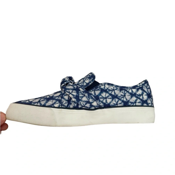 TALBOTS JADEN KNOT TIE-DYE PRINTED CANVAS PLATFORM SNEAKERS Size 9 - Picture 7 of 8